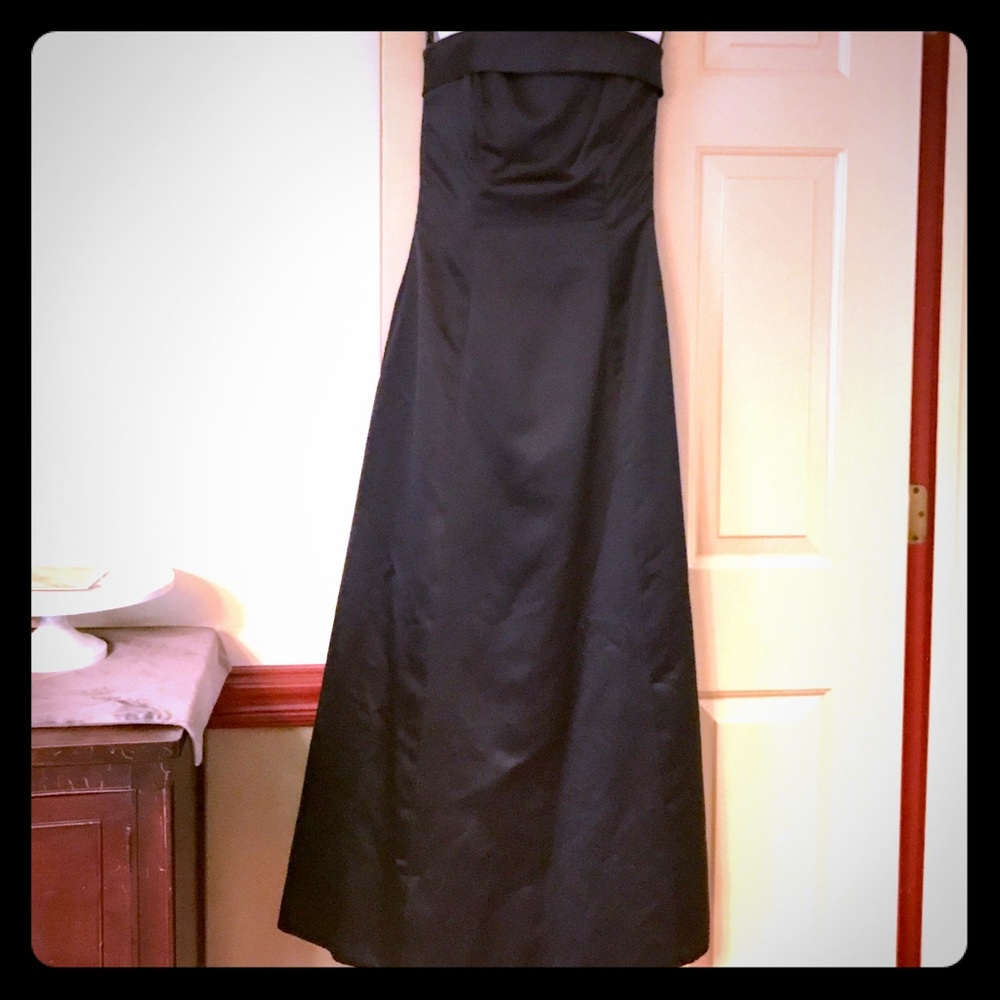 Bridesmaid Dress!!! Black Satin Small